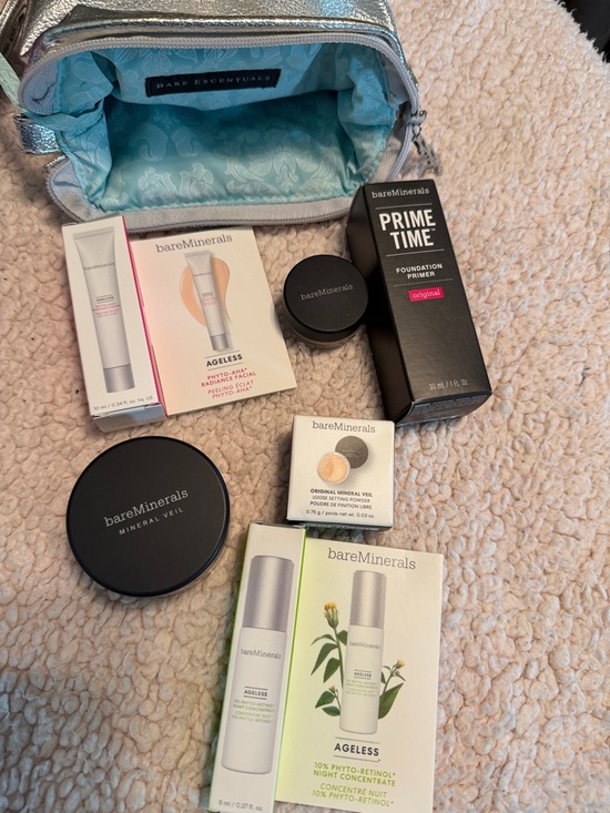 bareMinerals Other - bareMinerals Makeup Primer & Skincare Set in Silver and Blue